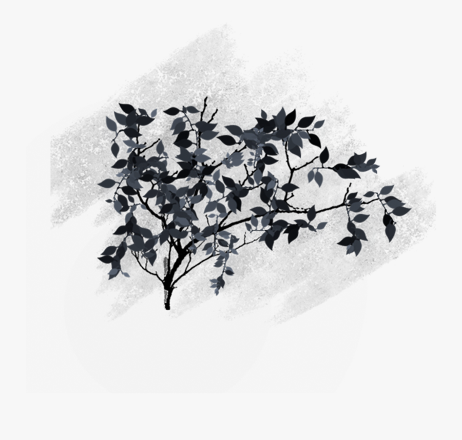 Bamboo Tree Png - Black Tree Painting Png, Transparent Clipart