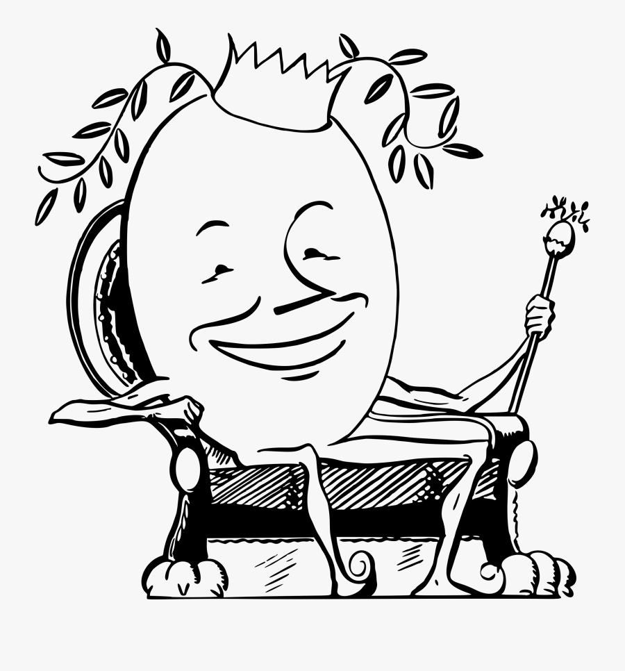 Egg King Svg Black And White Stock - Egg King, Transparent Clipart