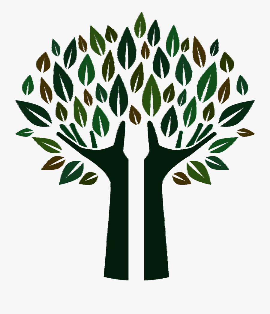 Forget Me Not Woods Hands Tree Silhouette Png - Silhouette Family Tree Clipart, Transparent Clipart