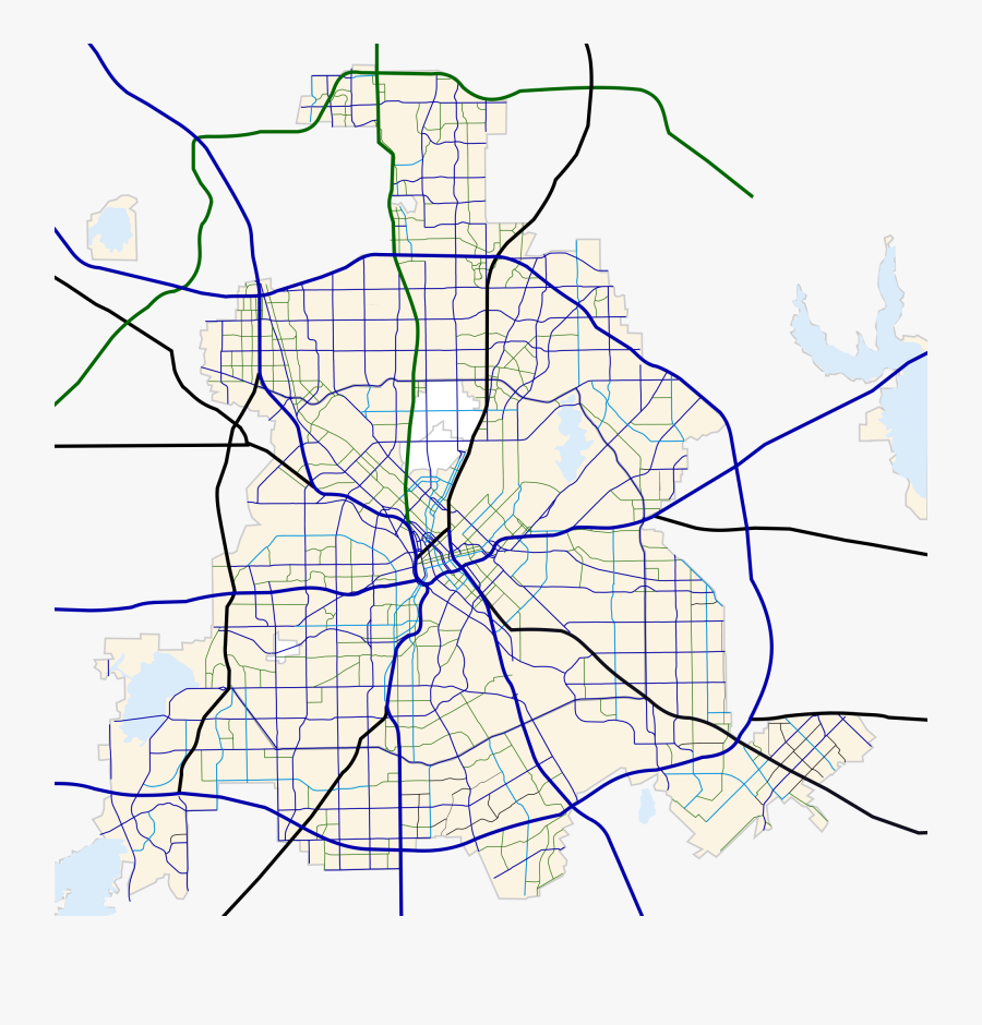 Png Freeuse Stock File Dallas Texas Svg - Dallas Road Map, Transparent Clipart