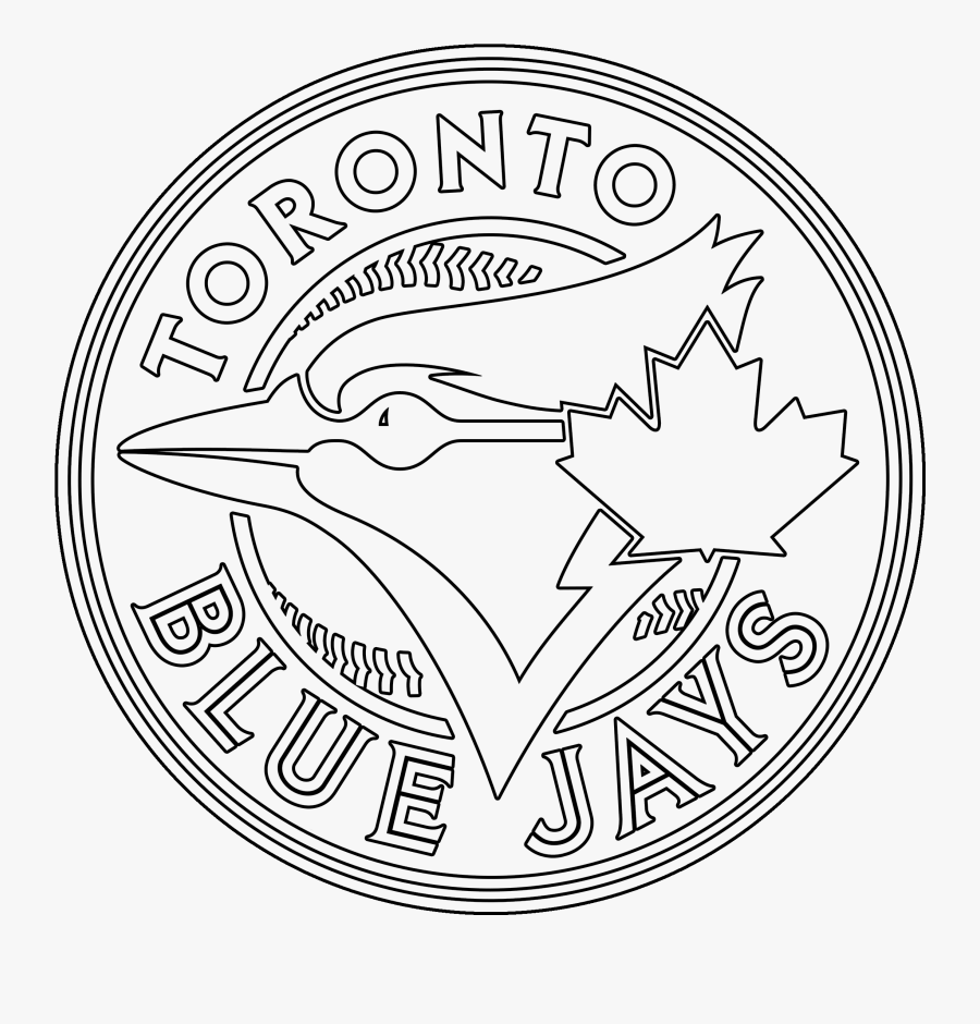 Blue Jay Png Black And White - Blue Jays Logo To Colour, Transparent Clipart