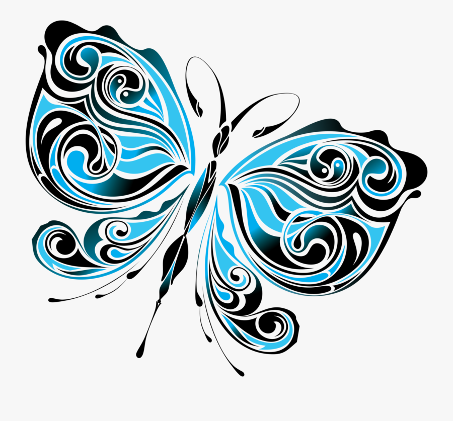 Tattoo Butterflies, Transparent Clipart