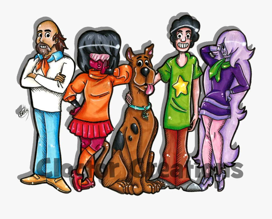 Clip Art Steven Universe And Crossover - Scooby Doo Crossover Fan Art, Transparent Clipart