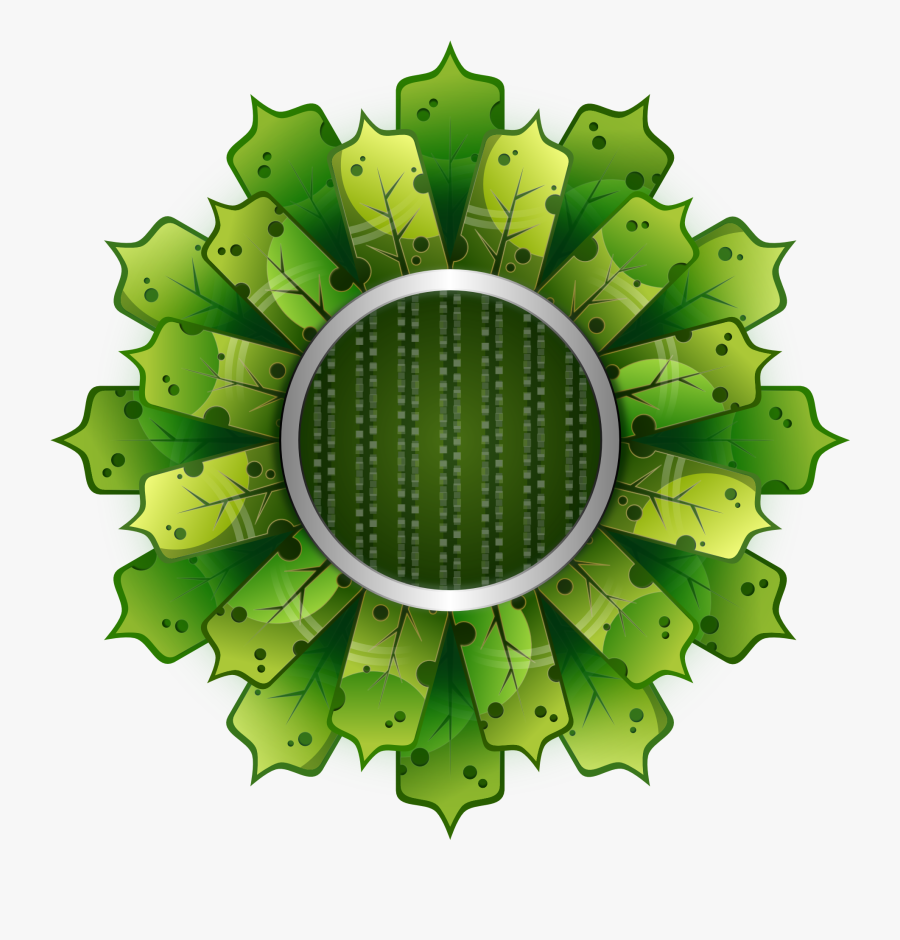Stylized Leaves Frame Viscious Speed 555px - 동부 건설, Transparent Clipart