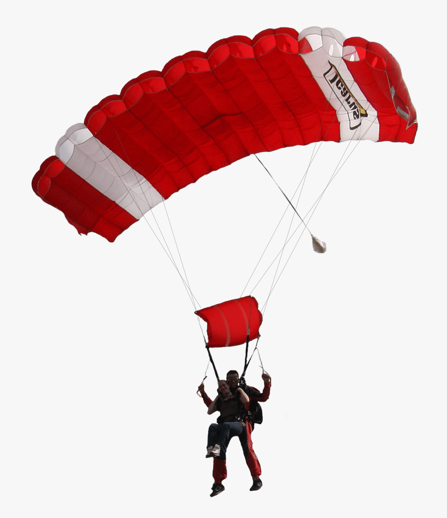 Red And White Parachute - Parachute Png, Transparent Clipart