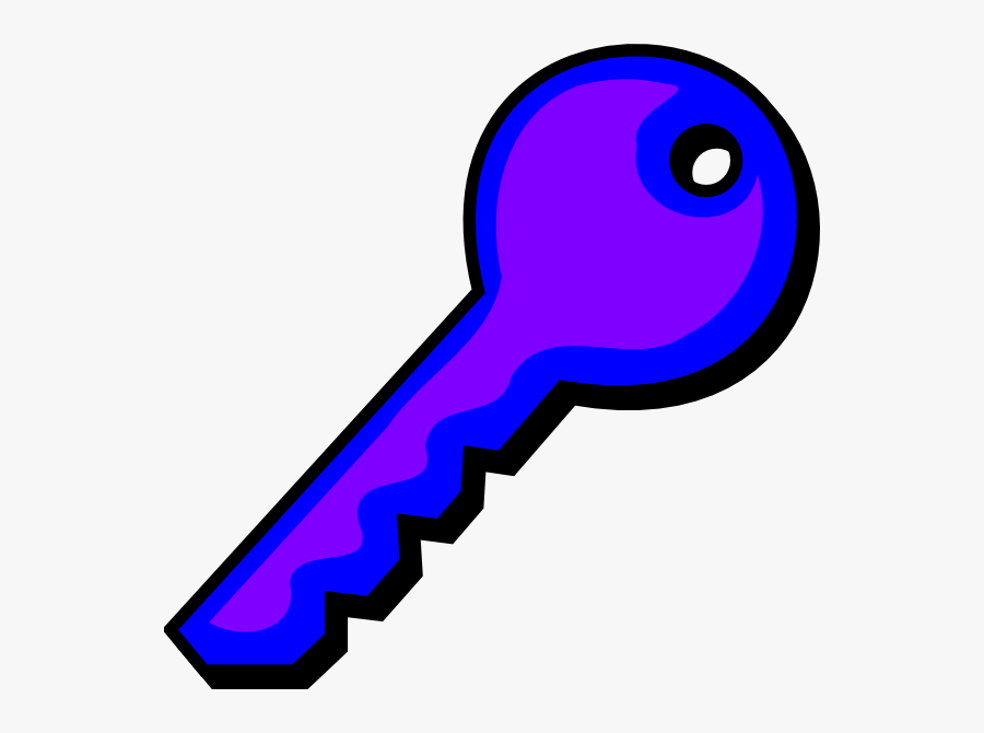 Blue Key No Background, Transparent Clipart