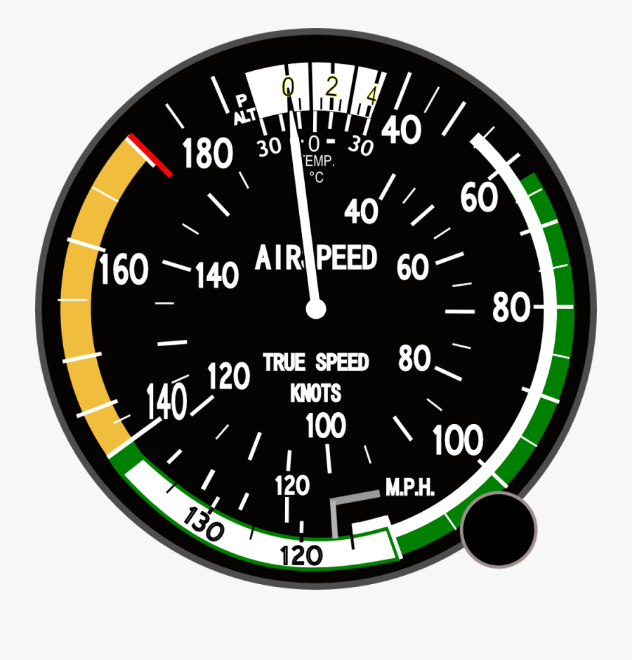 True Airspeed Indicator - Gauges Clipart, Transparent Clipart