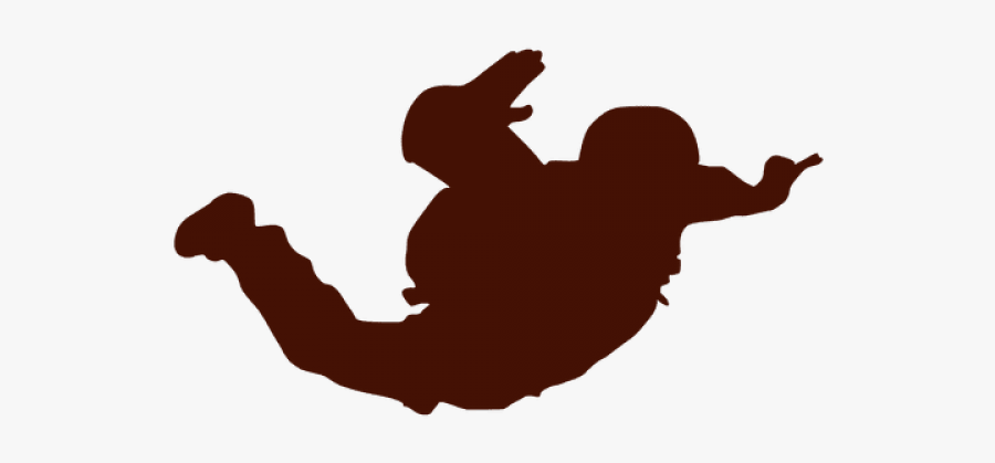 Skydiving Clipart Transparent - Parachute Silhouette Png, Transparent Clipart