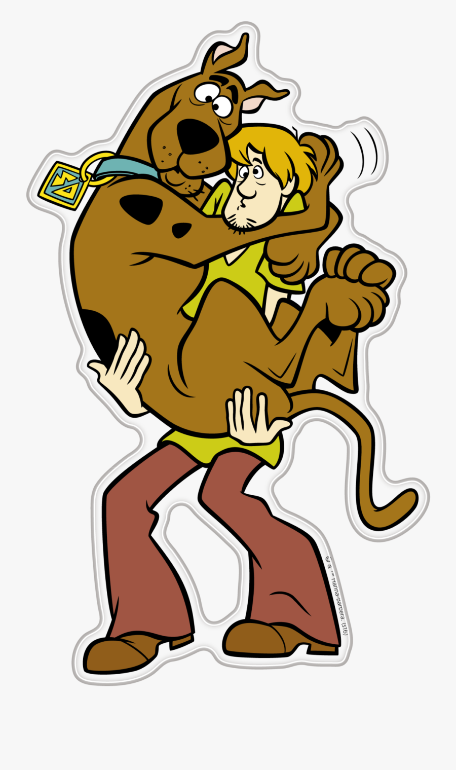 Scared Scooby-doo Shaggy Premium 3d Character Fan Emblem - Scooby Doo And Shaggy Png, Transparent Clipart