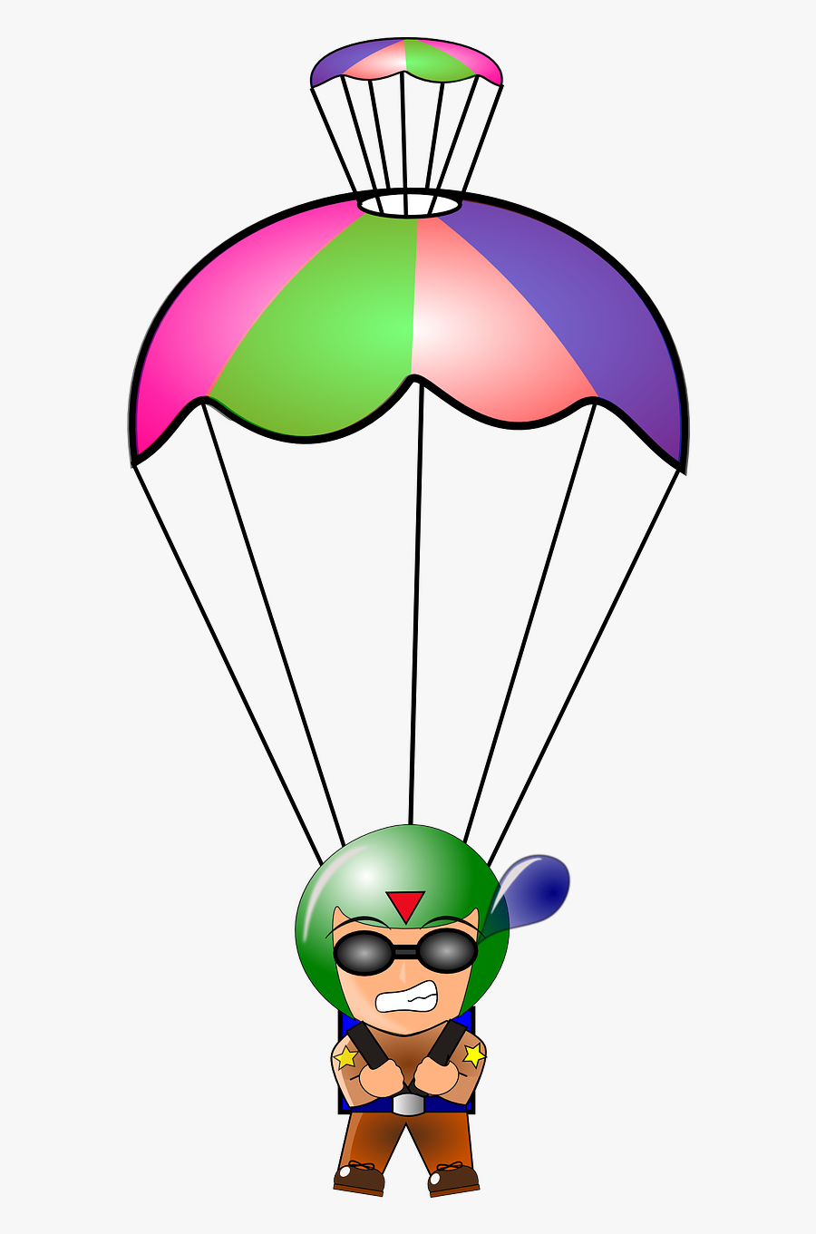 Paratrooper Parachute Parachutist Free Picture - Parachute Clipart, Transparent Clipart