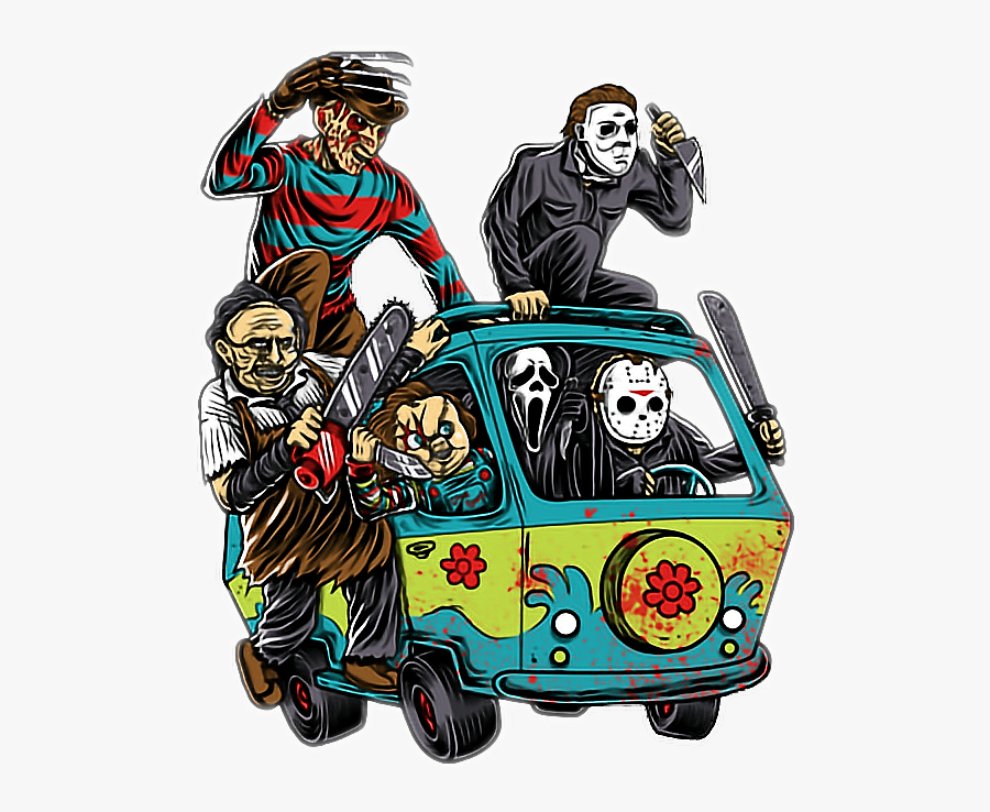 #fte #freddykrueger #jason #chainsawmassacre #scooby-doo - Massacre Machine Png, Transparent Clipart