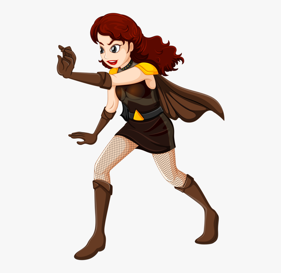 Costume Clipart Dressed Up - Super Hero Throws Fire Balls, Transparent Clipart