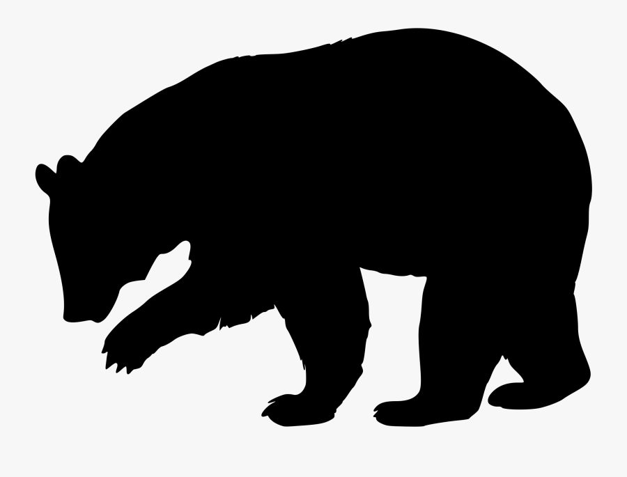 Black Silhouette Png -black Bear Silhouette Icons Png, Transparent Clipart