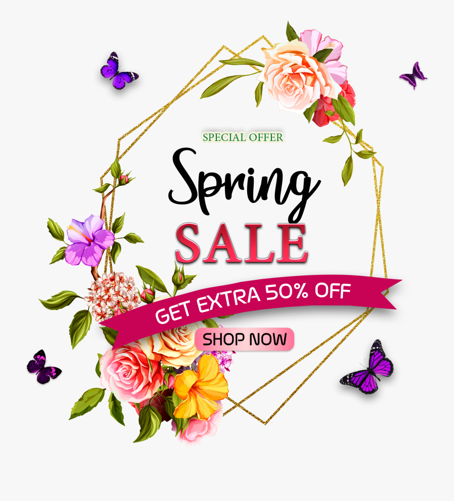 Spring Clipart Psd - Floral Psd Files Vector Design For Wedding Card, Transparent Clipart