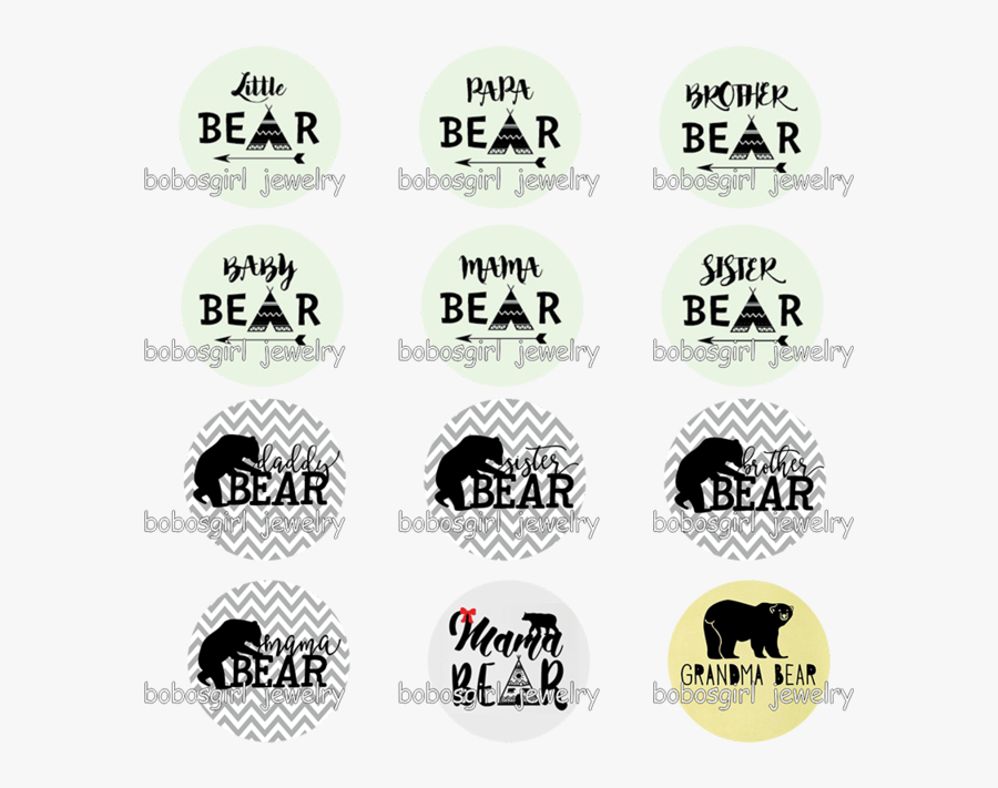 Clip Art Papa Bear And Baby Bear, Transparent Clipart