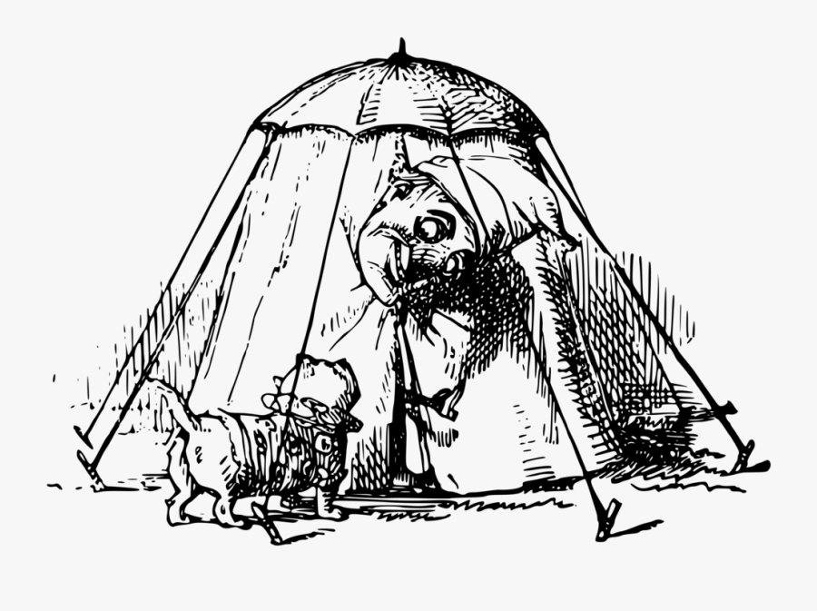 Dog Camping Vector Png, Transparent Clipart