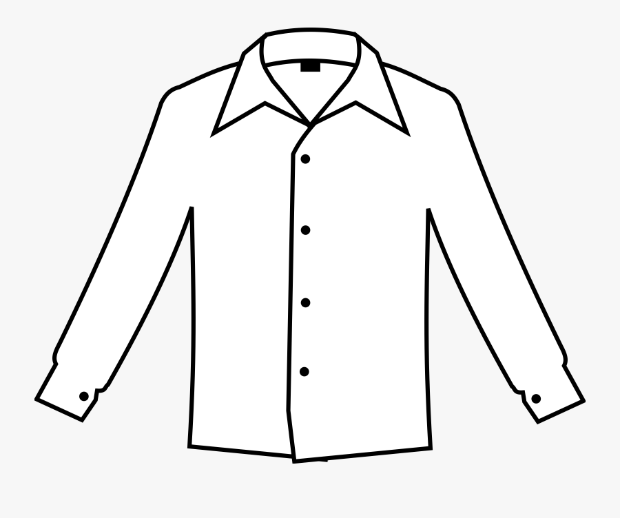 Simple White Big Image Shirt Clipart Black And White Free