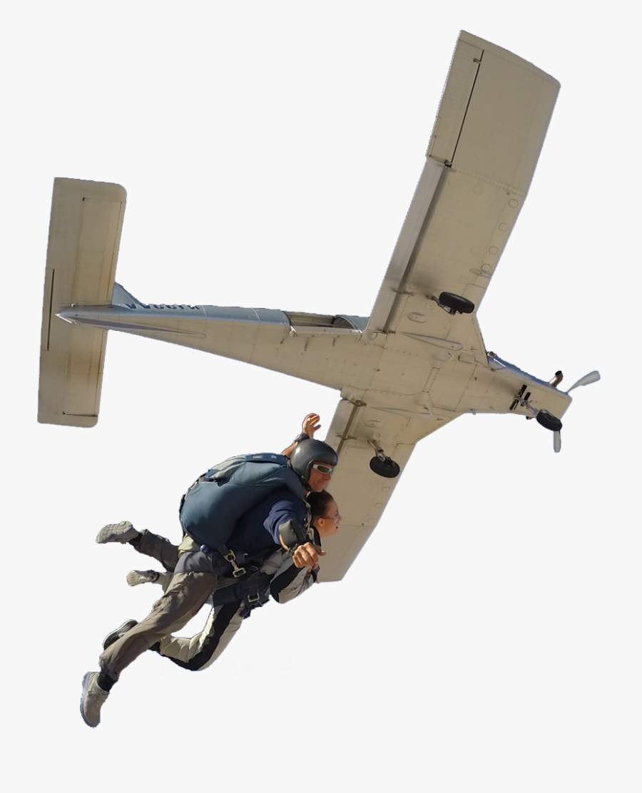 Plane-jump Skydive Las Vegas - Parachuting Plane Png, Transparent Clipart