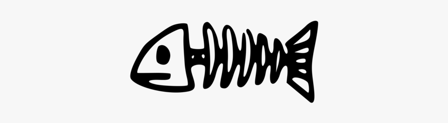 Fish Bone Clipart - Fish Bone Clipart Black And White, Transparent Clipart