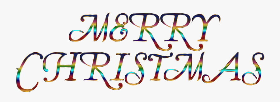 Merry Christmas Clipart Transparent Background - Calligraphy, Transparent Clipart