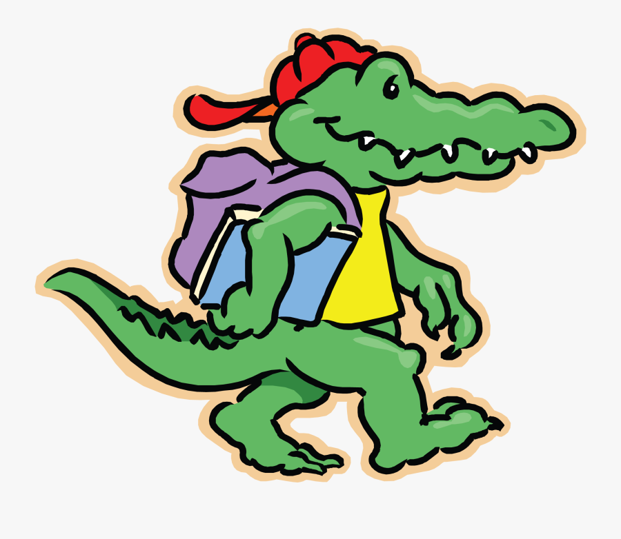 Crocodile Going To School Clipart , Png Download - School Gator, Transparent Clipart