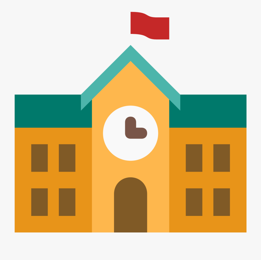 School Clipart Vector - School Vector Icon Png, Transparent Clipart