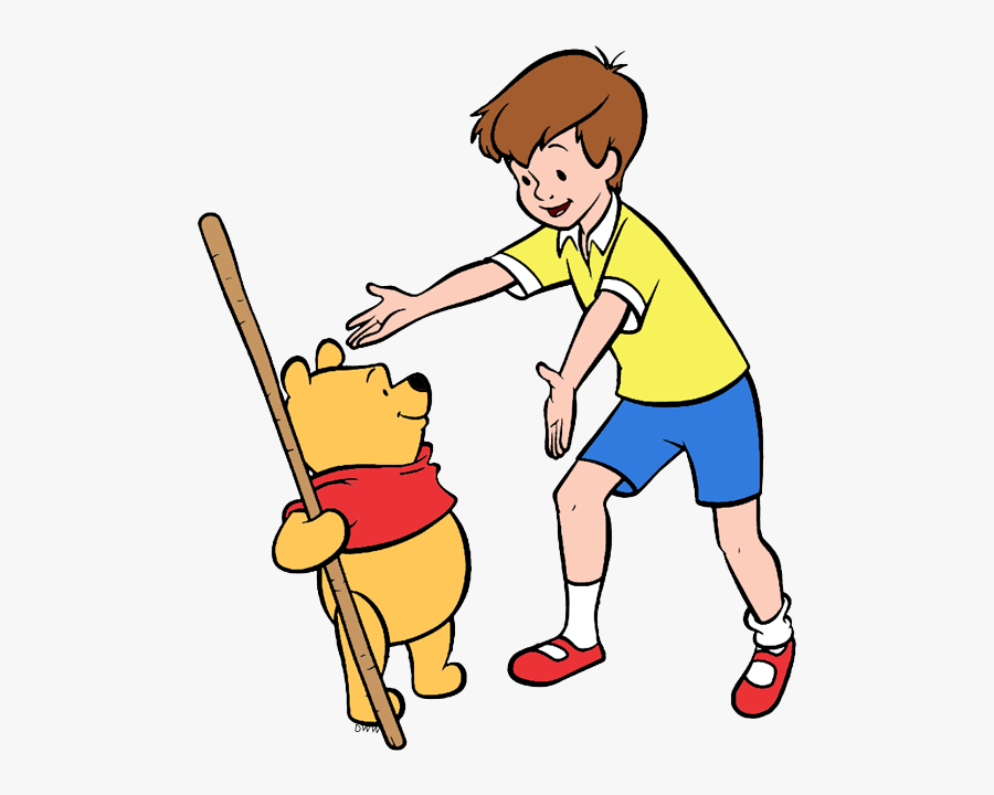 Winnie The Pooh, Christopher Robin Greeting - Disney Cartoon Christopher Robin, Transparent Clipart