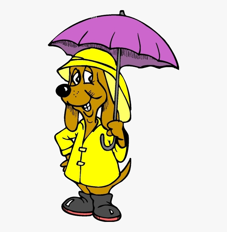 Clipart Coat Purple Jacket - Cartoon With Rain Coat, Transparent Clipart