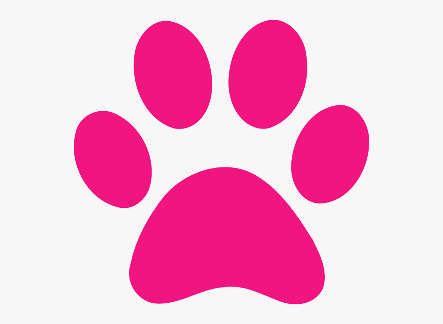 Pink Dog Bone Clip Art - Paw Print Clip Art, Transparent Clipart