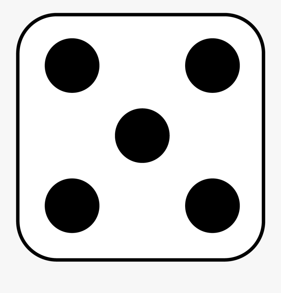 Dot Clipart One - Five Side Of Dice, Transparent Clipart
