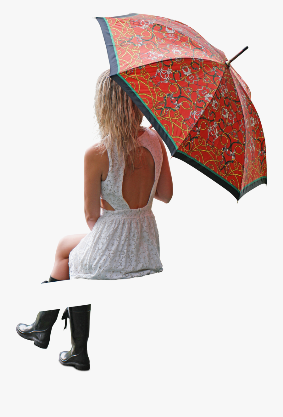 Girl Umbrella Png Clipart - Girl With Umbrella In Png, Transparent Clipart