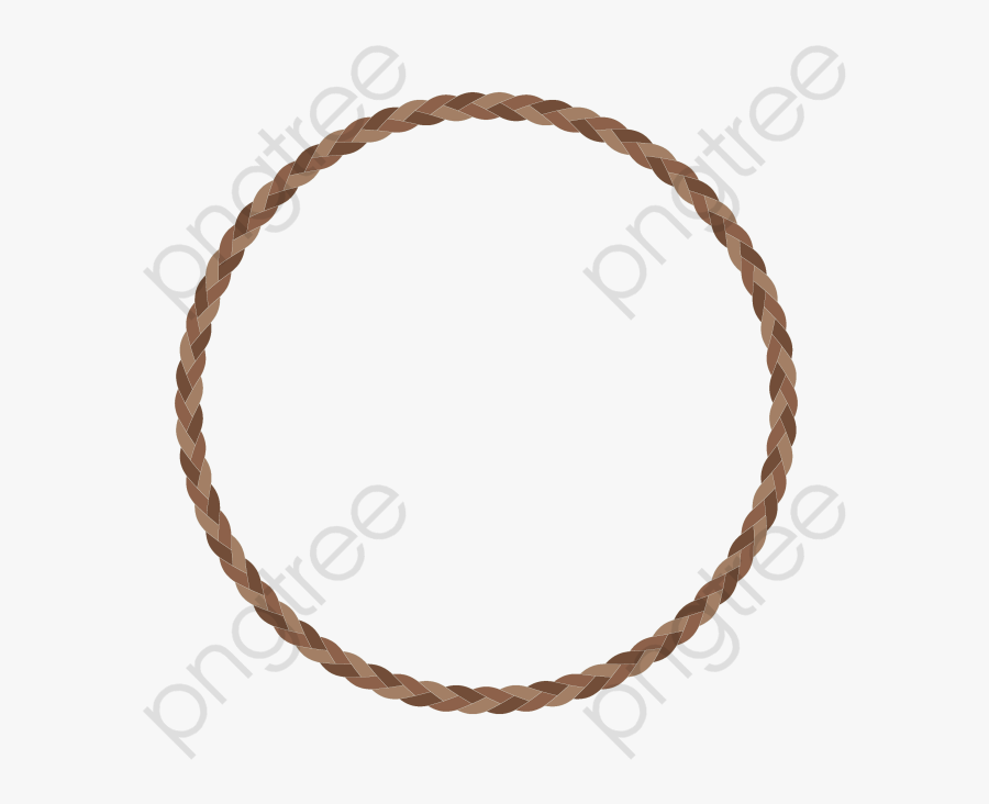 Brown Border Three Braided - Circulo Marrom Png, Transparent Clipart
