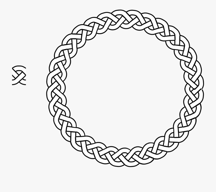 Border, Braid, Frame, Plait, Rope, Circle - Simple Celtic Knot Circle, Transparent Clipart