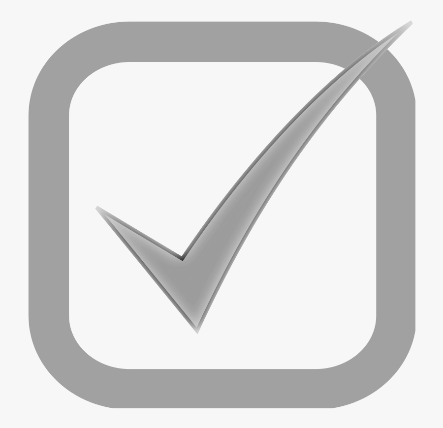 Checkbox Checked Disabled - Grey Tick In Box, Transparent Clipart