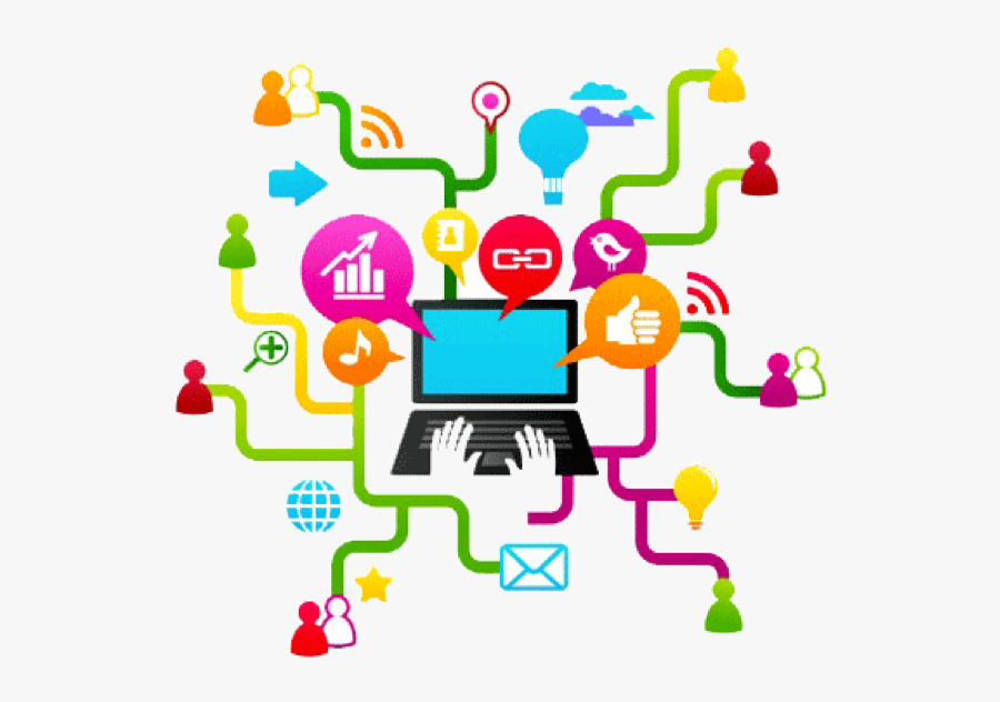 Social Media Illustration - Comunicación E Interacción Social, Transparent Clipart