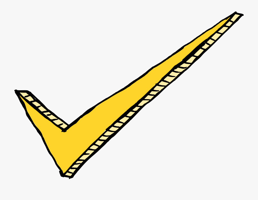 Yellow,line,clip Art,graphics,parallel - Transparent Check Mark Transparent Background Tick, Transparent Clipart