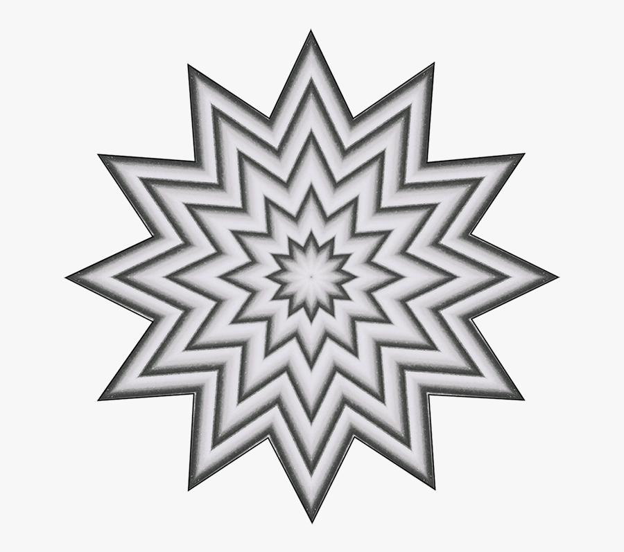 Grey Star Pattern Clipart - Transparent Background Rangoli Png, Transparent Clipart