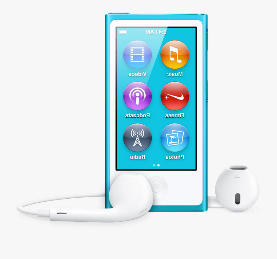 Ipod With Earbuds Clipart - Ipod Nano Transparent Background, Transparent Clipart