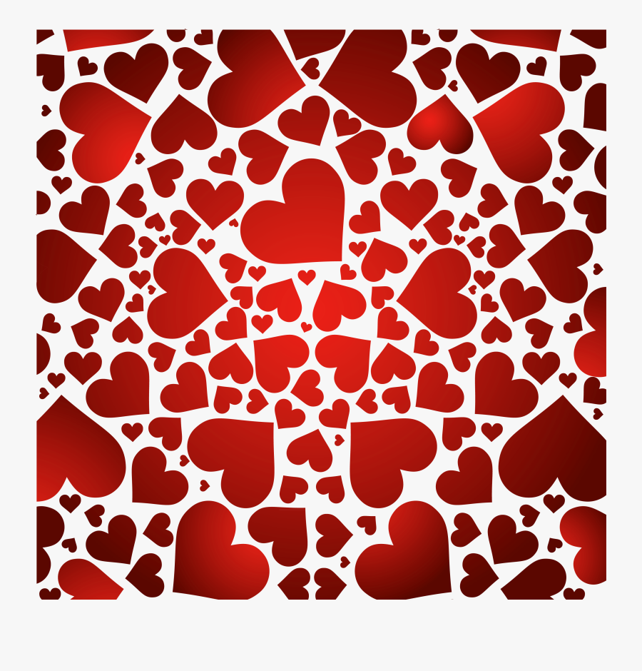 Hearts Decor Png Clipart - Red Background For Valentines Png, Transparent Clipart