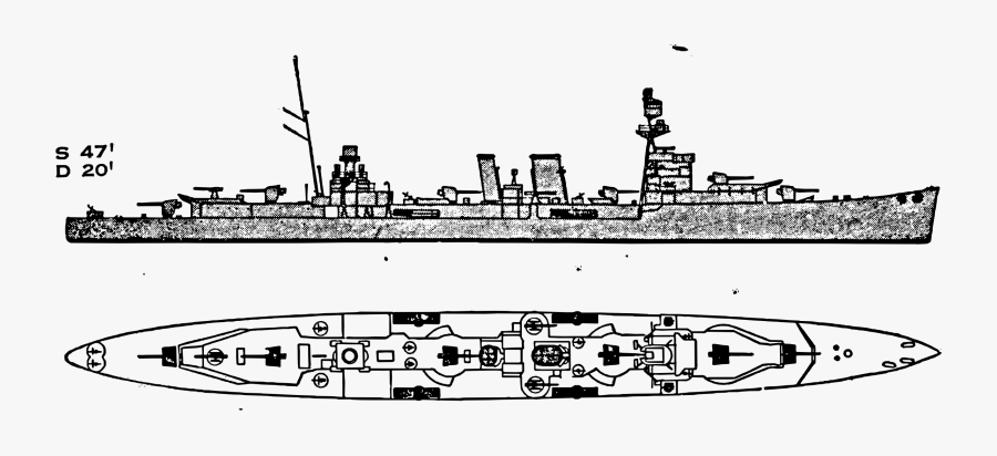Dclass Battleship Clip Arts - Benham Class Destroyer, Transparent Clipart