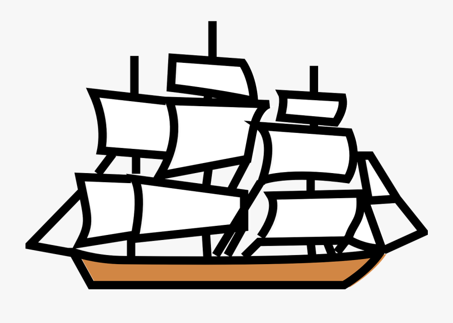 Png Library Download Battleship Clipart Destroyer Ship - Cartoon Sailing Ship, Transparent Clipart