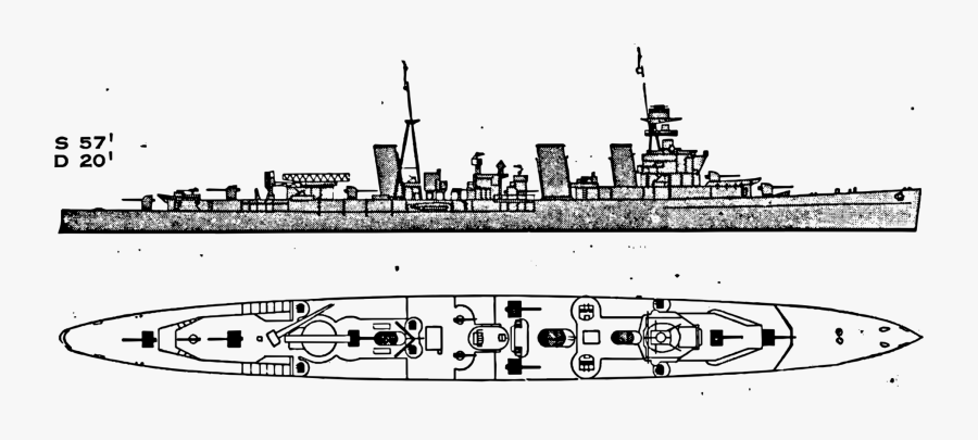 Armored Cruiser,heavy Cruiser,cruiser - Benham Class Destroyer, Transparent Clipart