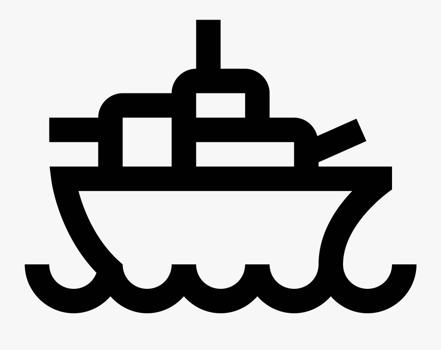 A Battleship Icon Is A Ship Out On The Water, But The, Transparent Clipart