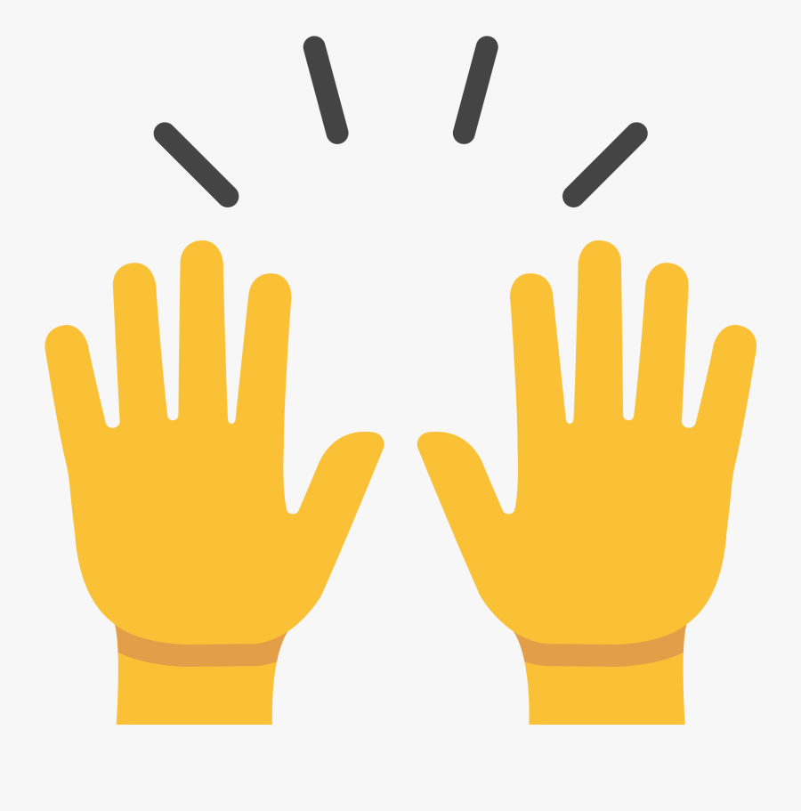 Raising Hands Emoji, Transparent Clipart