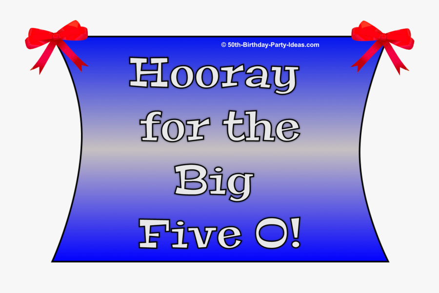 Five O Birthday Banner, Transparent Clipart