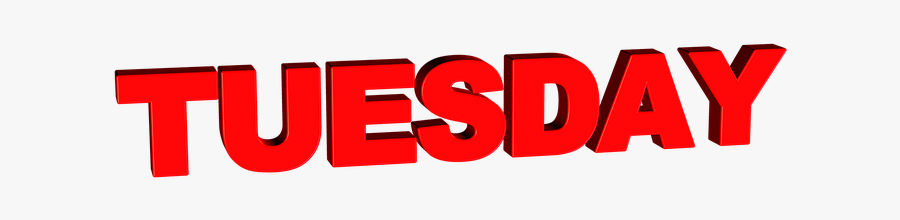 Tuesday Clip Art Free - Tuesday Text Png, Transparent Clipart
