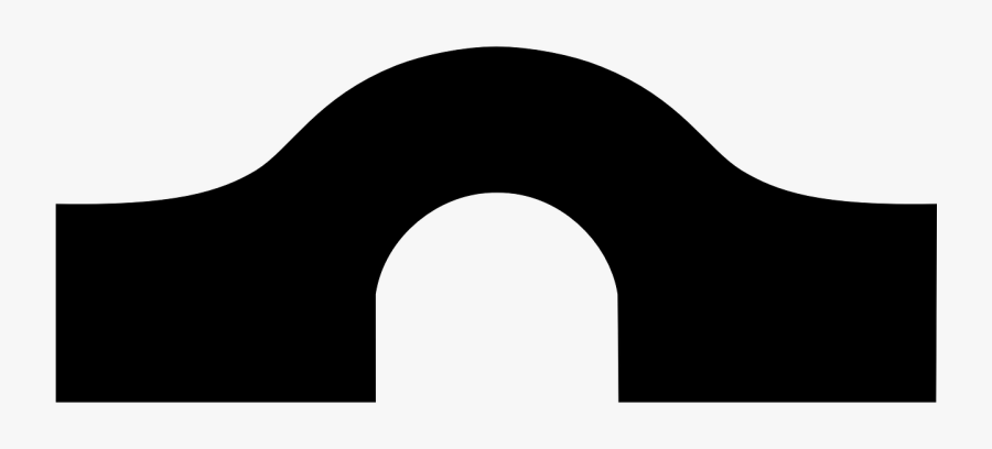 Bridge Creek River Silhouette Pass Over - Symbol Bridge, Transparent Clipart