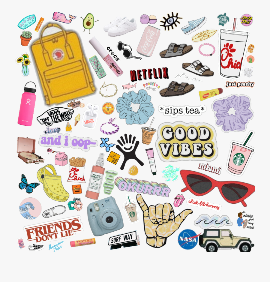 #vsco #strangerthings #scrunchies #viral - Sticker Dessin Vsco Girl, Transparent Clipart