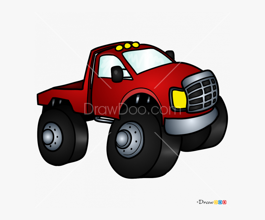 Clip Art How To Draw Chibi - Pickup Truck, Transparent Clipart