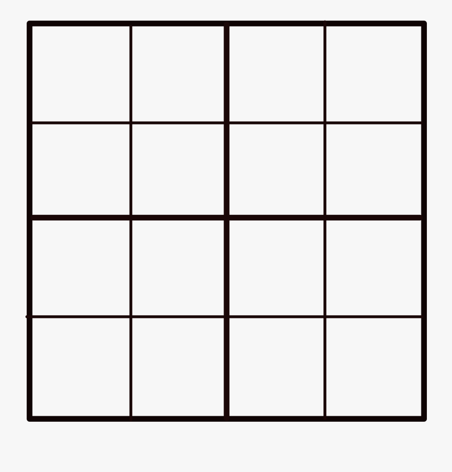 Square Clipart Grid - 4 X 4 Grid Png, Transparent Clipart